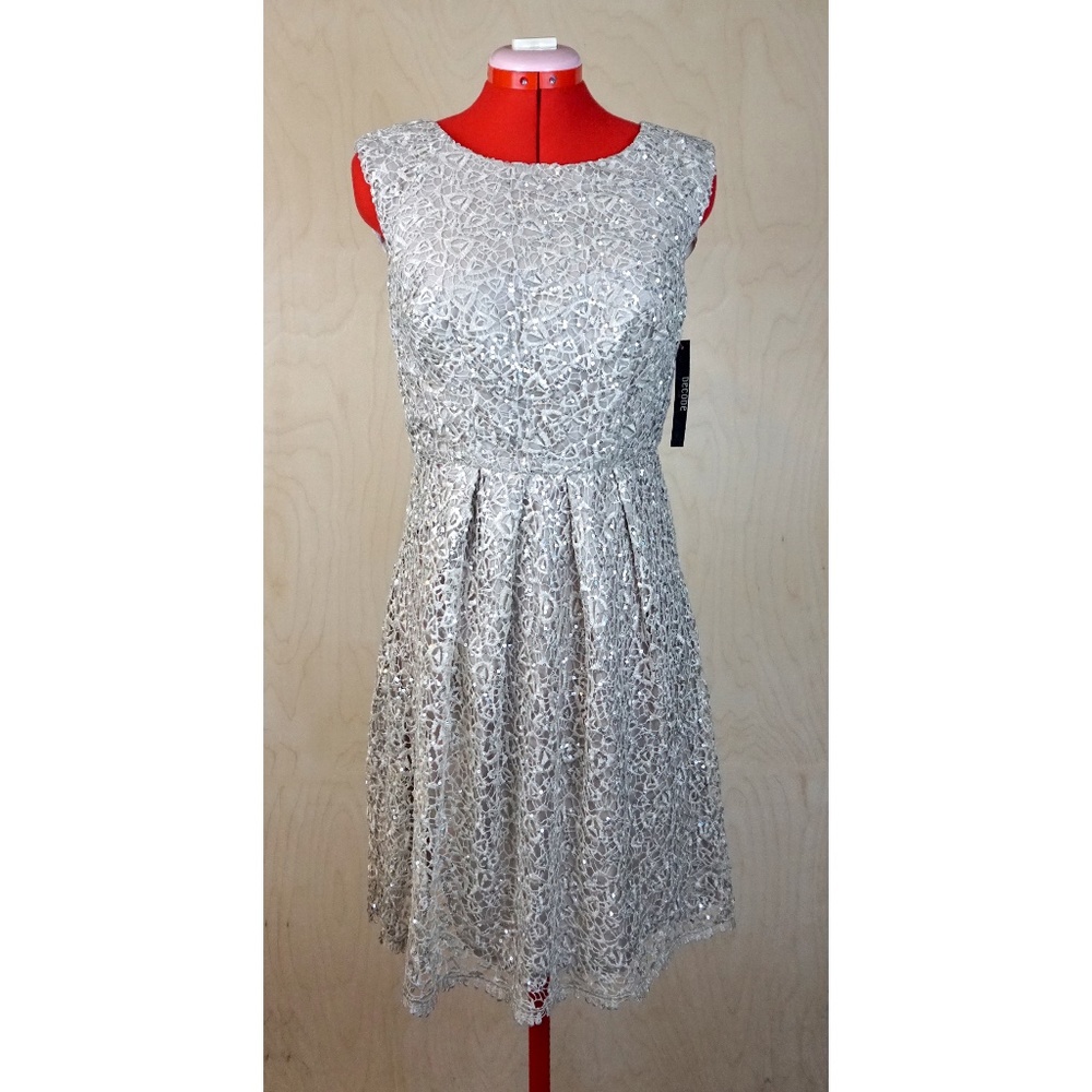 NWT ModCloth (Decode) "Fun One Like You" Party Dress in Silver-Toned Sequin